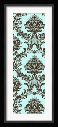 Framed Vivid Damask In Blue II Print