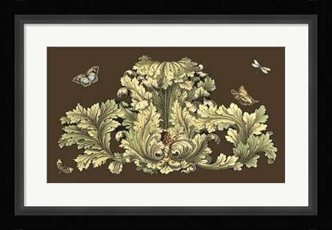 Framed Nature's Splendor On Chocolate I Print