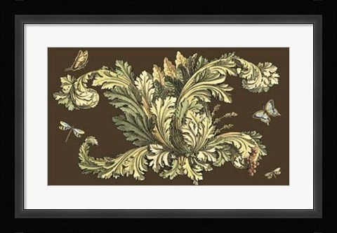 Framed Nature's Splendor On Chocolate II Print