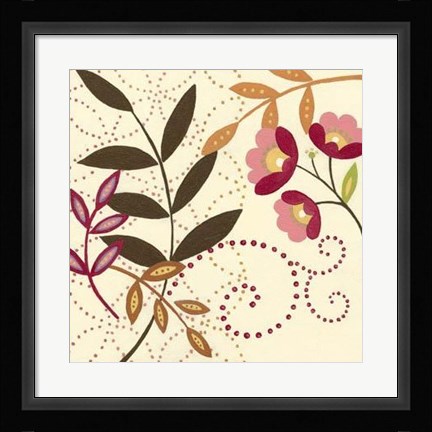 Framed Berry Blossom I Print