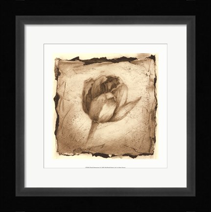 Framed Floral Impression I Print