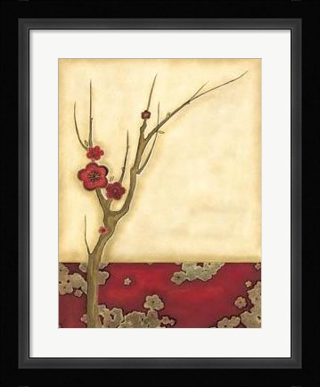 Framed Crimson Branch II Print