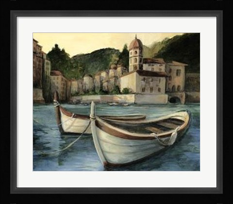 Framed Mediterranean Harbor I Print