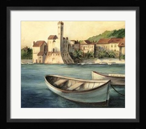 Framed Mediterranean Harbor II Print