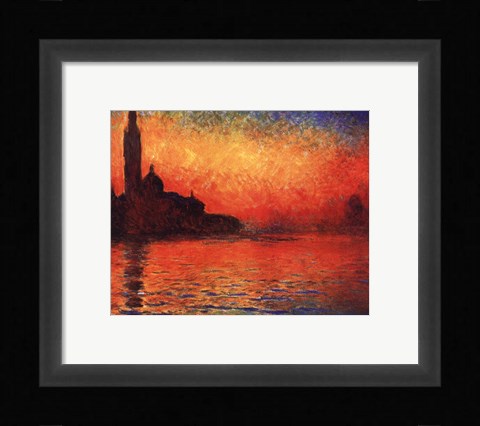 Framed San Giorgio Maggiore at Twilight (Dusk in Venice), c.1908 Print