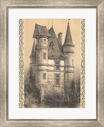 Framed Bordeaux Chateau I Print