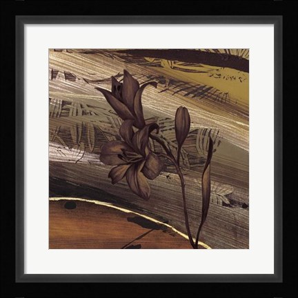 Framed Fleurs D'or I Print