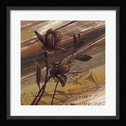 Framed Fleurs D'or II Print