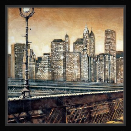 Framed Manhattan Sunset I Print