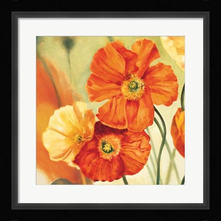 Framed Champs De Coquelicots I Print
