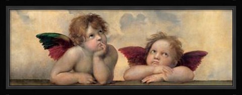 Framed Cherubim Putti Angels of The Sistine Madonna, c.1514 Print