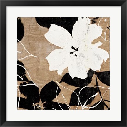 Framed Fleurs I Print