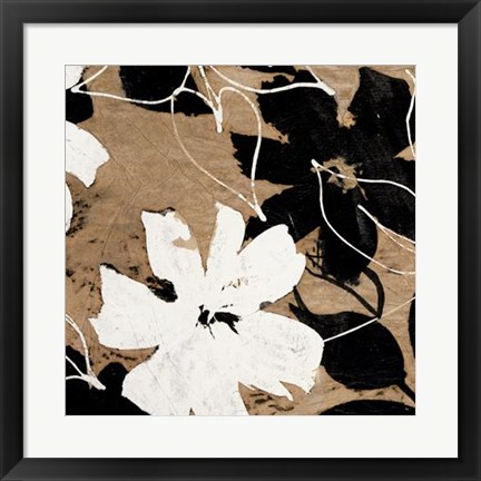 Framed Fleurs II Print