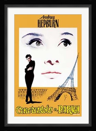 Framed Audrey Hepburn, Funny Face (Italian) Print