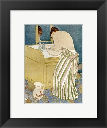 Framed Woman Bathing Print
