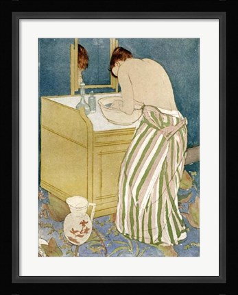 Framed Woman Bathing Print