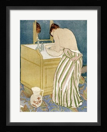 Framed Woman Bathing Print