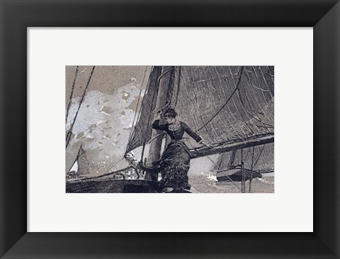 Framed Yachting Girl Print