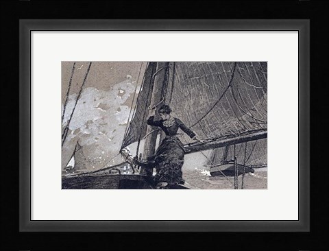 Framed Yachting Girl Print