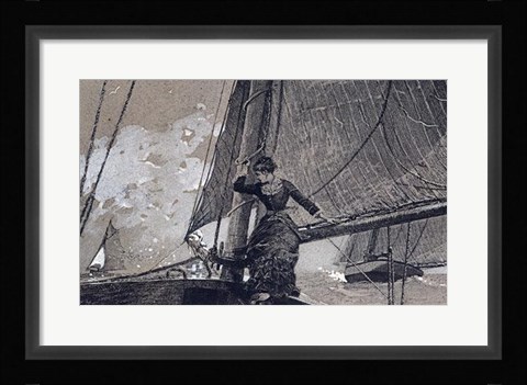 Framed Yachting Girl Print