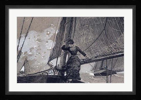 Framed Yachting Girl Print