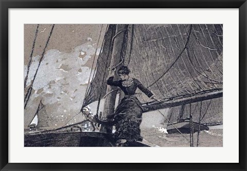 Framed Yachting Girl Print