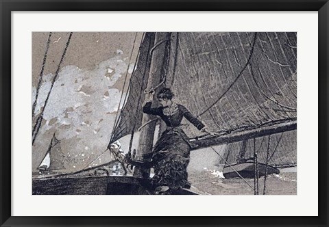 Framed Yachting Girl Print