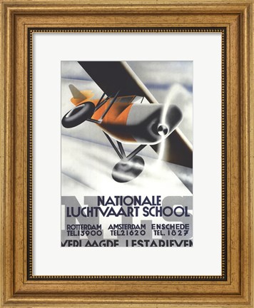 Framed Nationale Luchtvaart School Print