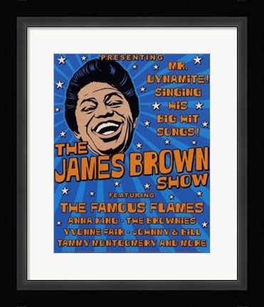 Framed James Brown, Baltimore, 1963 Print