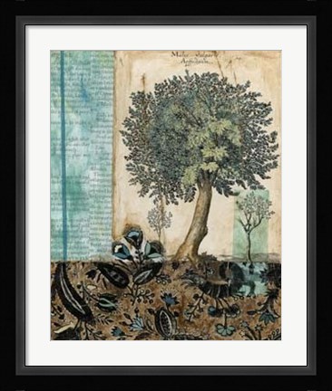 Framed Blue Autumn II Print