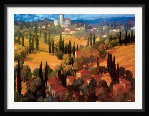 Framed Tuscan Castle Print
