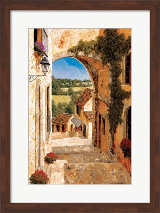 Framed Going Down to the Village Print