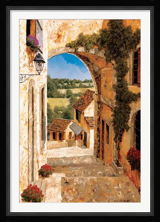 Framed Going Down to the Village Print