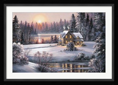 Framed Winter Sunset Print