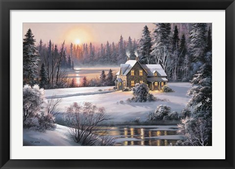 Framed Winter Sunset Print
