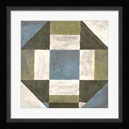Framed Patchwork Tile II Print