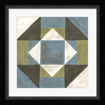 Framed Patchwork Tile III Print