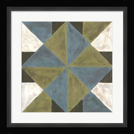 Framed Patchwork Tile IV Print