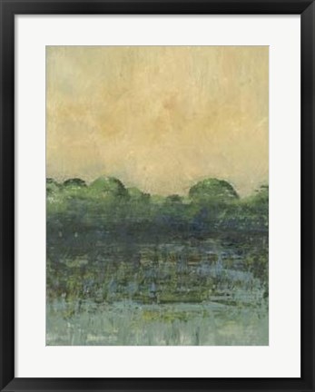Framed Viridian Marsh I Print