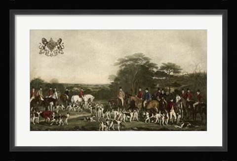 Framed Sir Richard Sutton and The Quorn Hounds Print