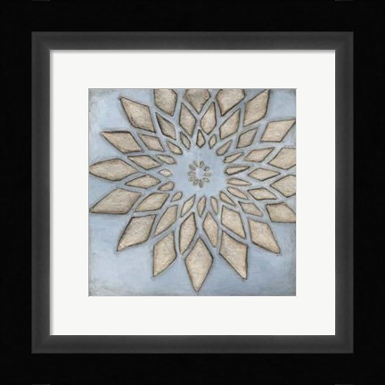 Framed Silver Filigree I Print