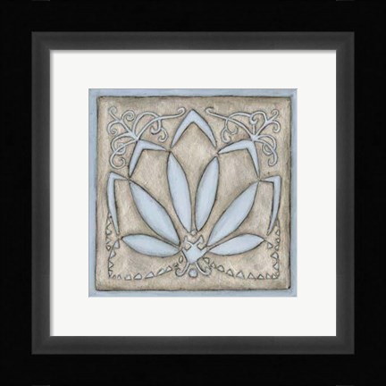 Framed Silver Filigree VIII Print