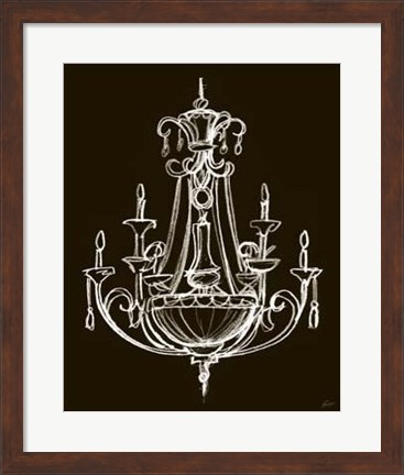 Framed Elegant Chandelier III Print
