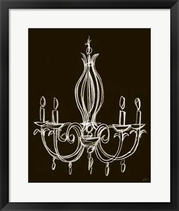 Framed Elegant Chandelier IV Print