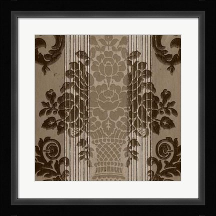 Framed Vintage Wallpaper I Print