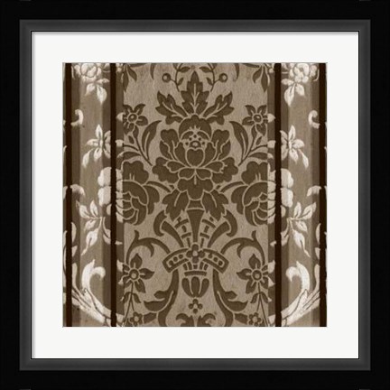 Framed Vintage Wallpaper II Print