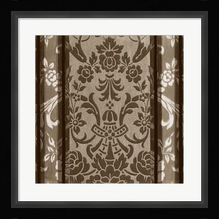 Framed Vintage Wallpaper III Print