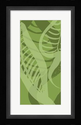 Framed Shades Of Green I Print