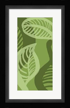 Framed Shades Of Green III Print