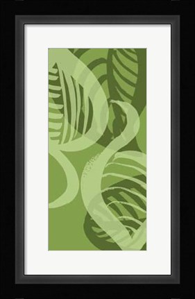 Framed Shades Of Green IV Print